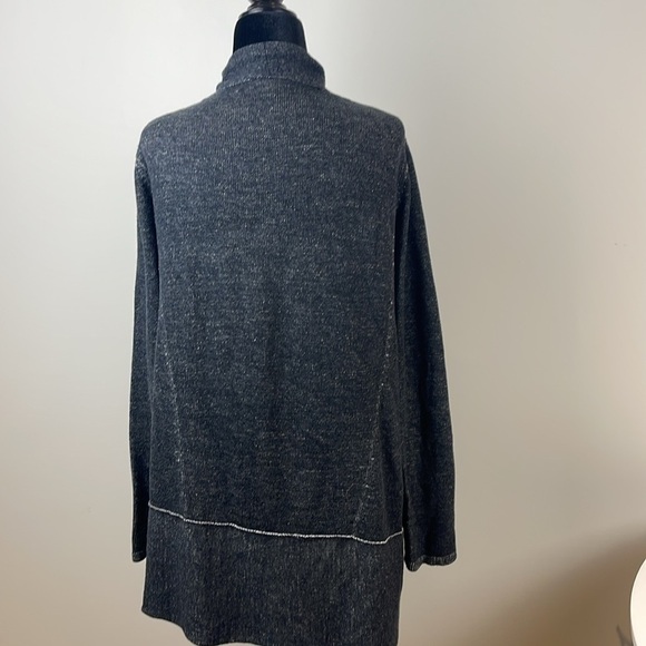 Eileen Fisher Open Front Organic Cotton Cardigan - Picture 3 of 7